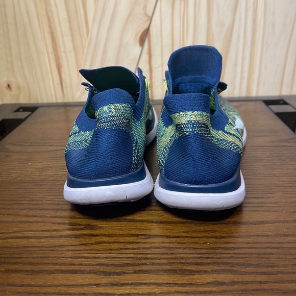 Nike Free 4.0 Flyknit Men’s Blue Green Running Shoes Size 11 Style 717075-402 - Picture 6 of 9
